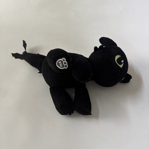 Build A Bear How To Train Your Dragon 15" Toothless Black Plush With Wings BAB - Picture 3 of 9